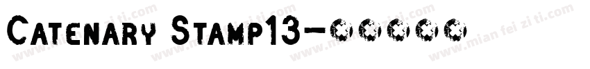 Catenary Stamp13字体转换